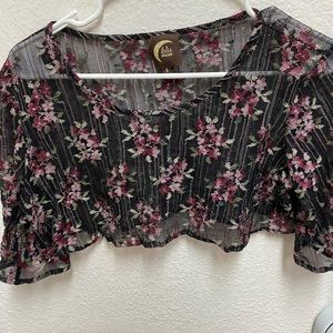 Super cute layering piece sheer fabric